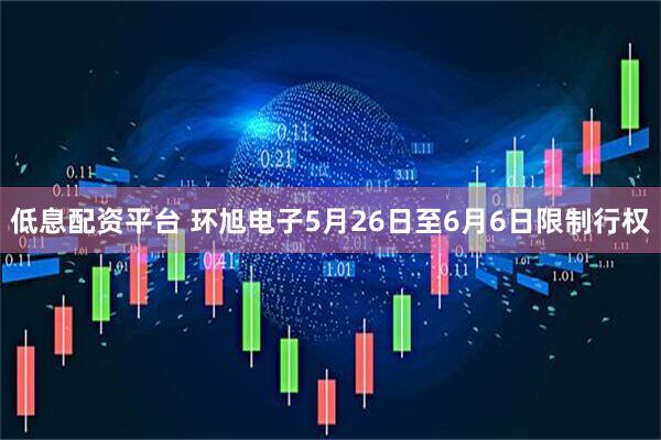 低息配资平台 环旭电子5月26日至6月6日限制行权