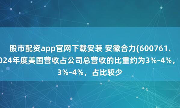 股市配资app官网下载安装 安徽合力(600761.SH)： 2024年度美国营收占公司总营收的比重约为3%-4%，占比较少
