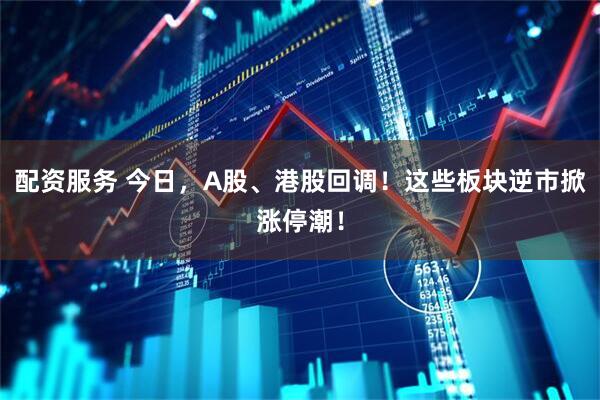 配资服务 今日，A股、港股回调！这些板块逆市掀涨停潮！